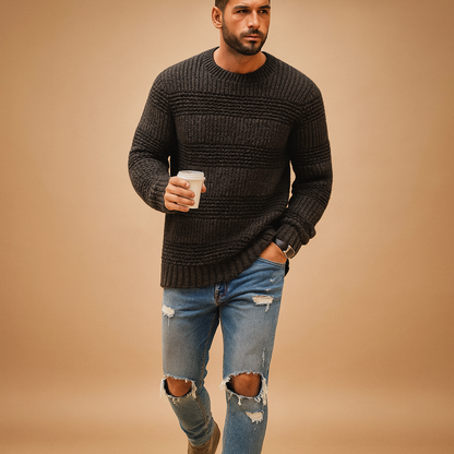 Pull Fair Isle pour hommes – Strickpullover im nordischen Winterstil