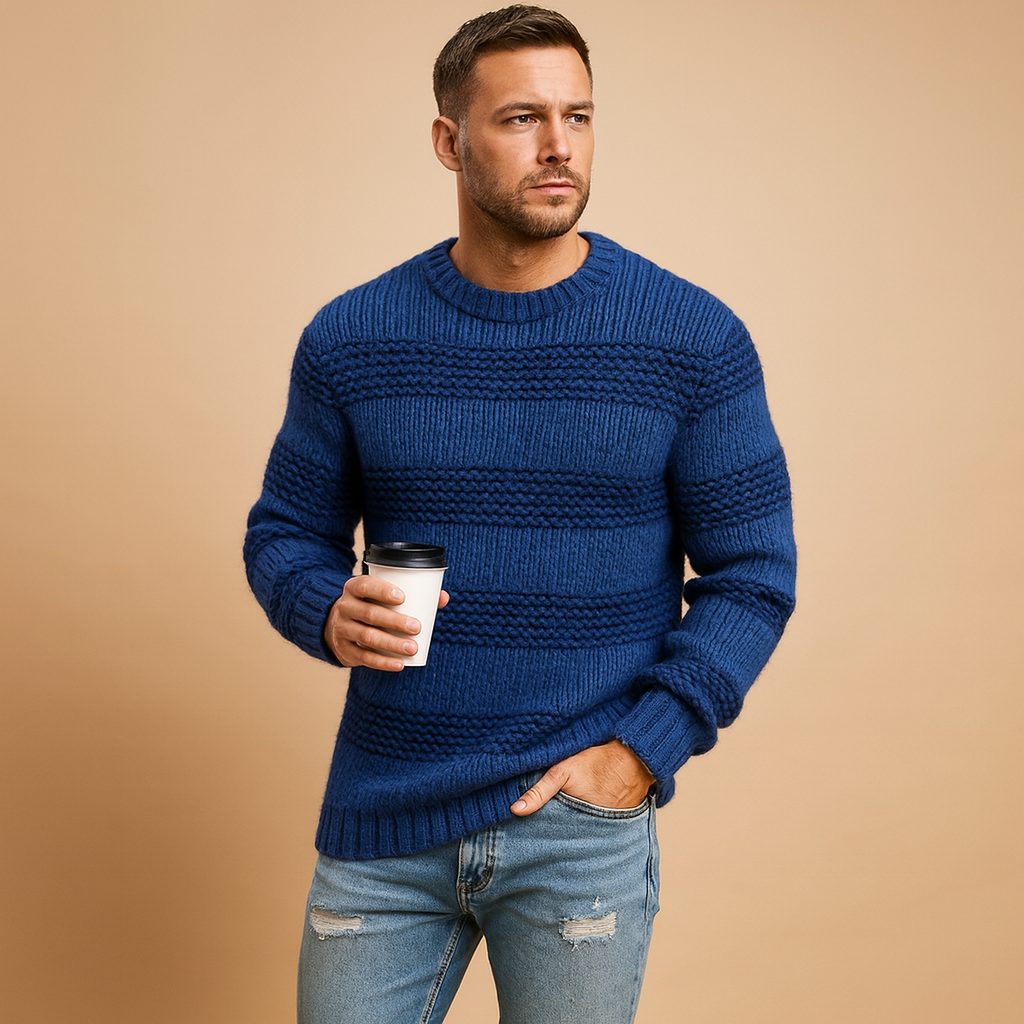 Pull Fair Isle pour hommes – Strickpullover im nordischen Winterstil