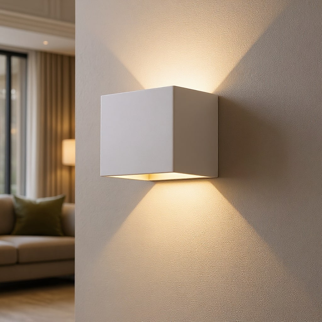 Kabellose Wandlampe für Innen und Außen | LED-Wandlampe mit Batterie und Sensor in Schwarz und Weiß