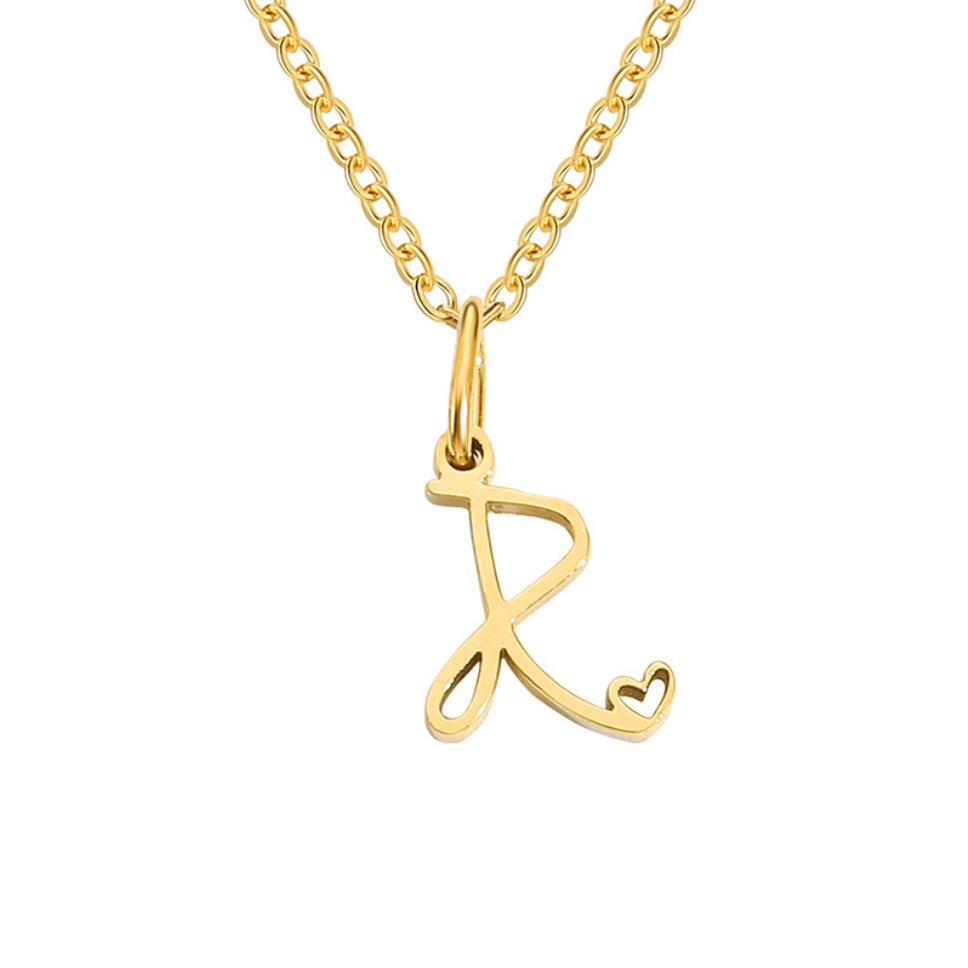 Skyla - Letter Heart Necklace — made with care and attention to detail.