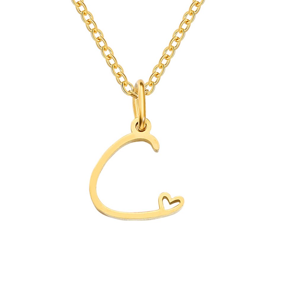 Skyla - Letter Heart Necklace — made with care and attention to detail.