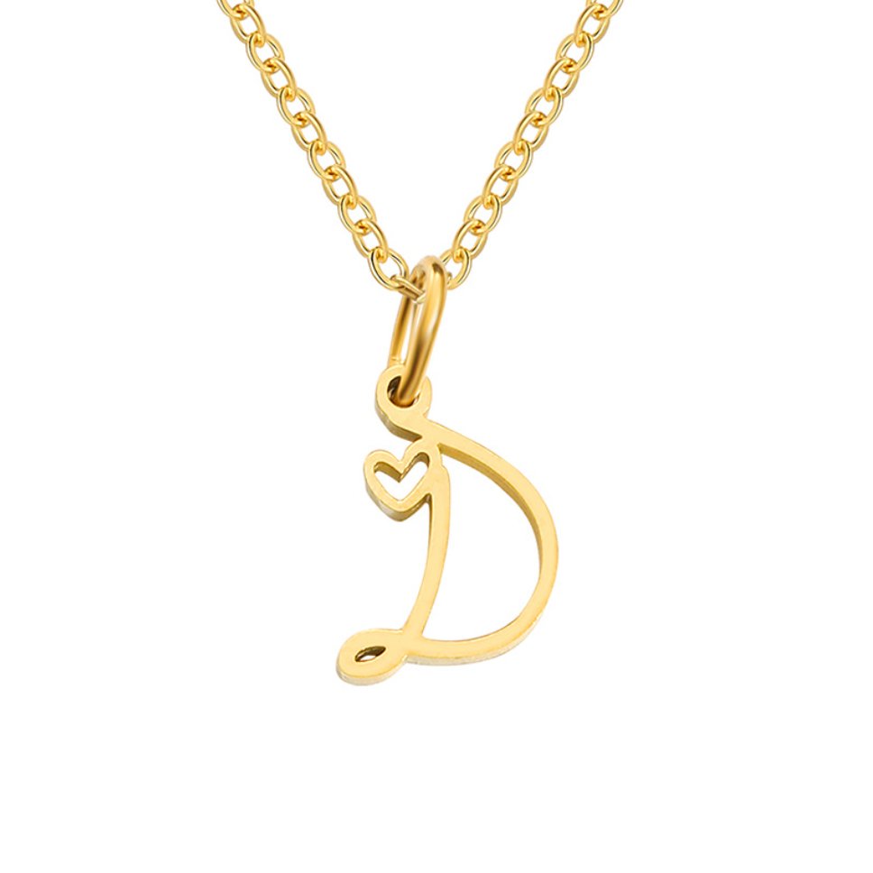 Skyla - Letter Heart Necklace — made with care and attention to detail.