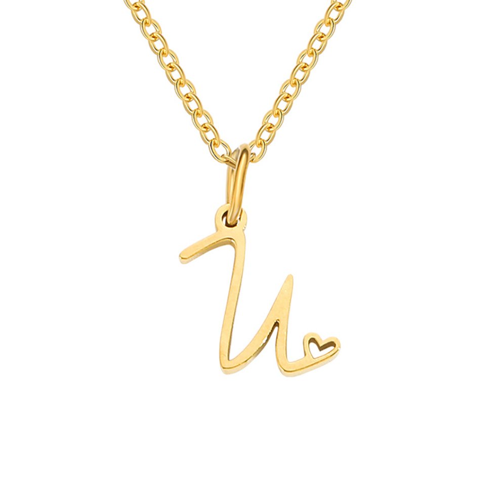 Skyla - Letter Heart Necklace — made with care and attention to detail.