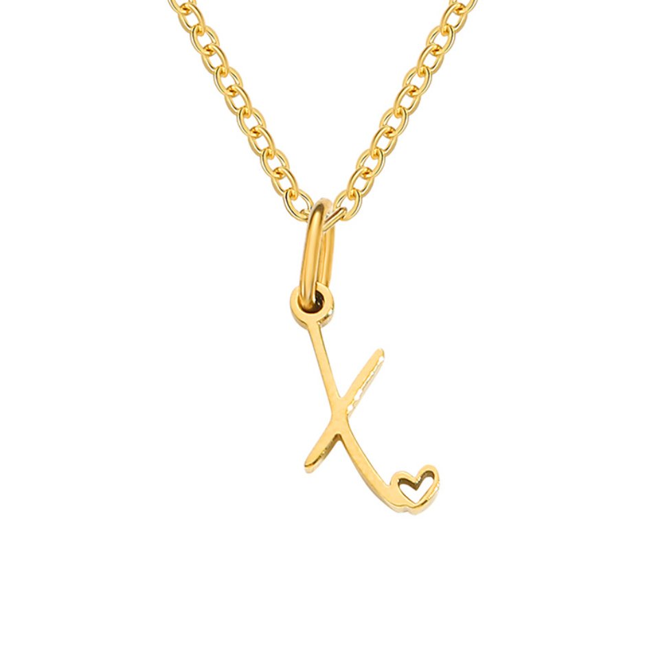 Skyla - Letter Heart Necklace — made with care and attention to detail.