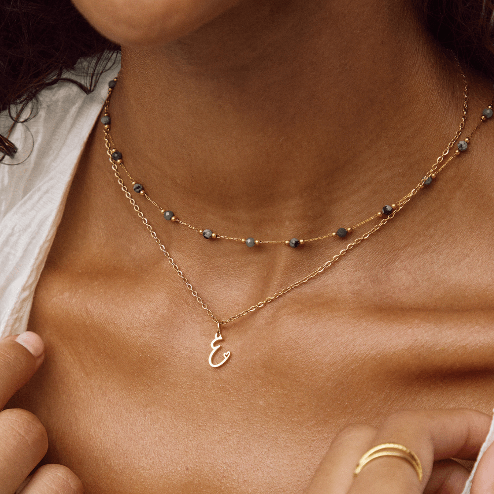 Skyla - Letter Heart Necklace — made with care and attention to detail.