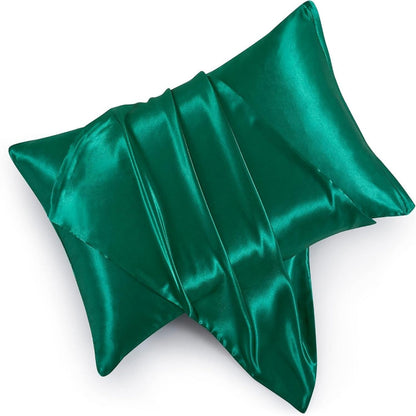 Ensemble de deux taies d'oreiller en soie pour la peau et les cheveux, hypoallergéniques