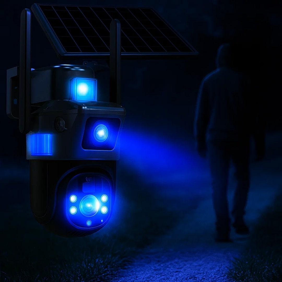 Außenüberwachungskamera | Wi-Fi-Kamera mit Solarpanel | GuardVision