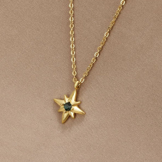 Sylvia - Star Emerald Crystal Necklace — crafted for everyday quality.