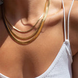 Flora - Bold Herringbone Necklace — bringing modern charm to your space.