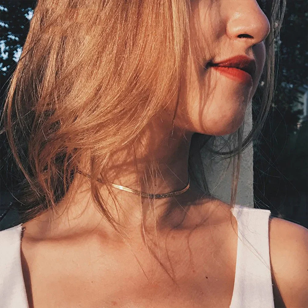 Flora - Bold Herringbone Necklace — bringing modern charm to your space.