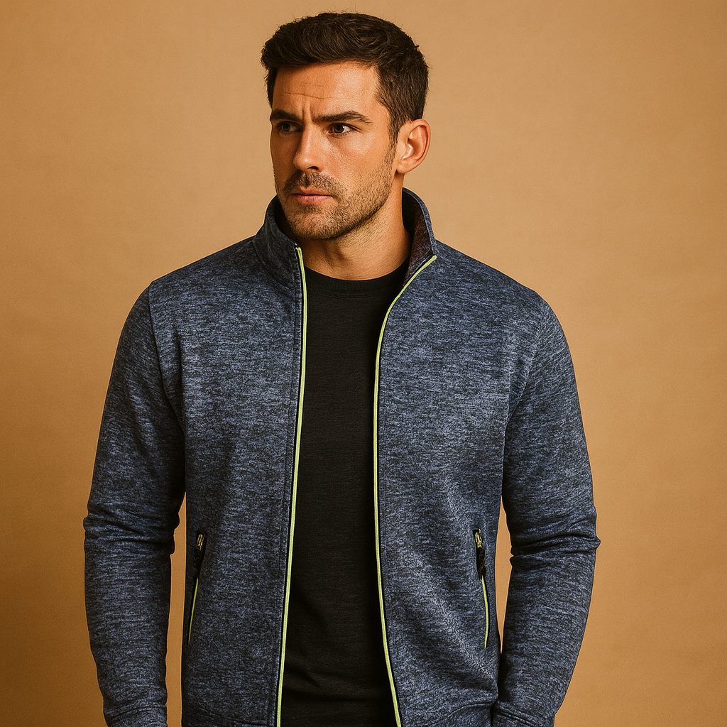 Cardigan zippé pour hommes | Alltags-Layer avec style propre et moderne