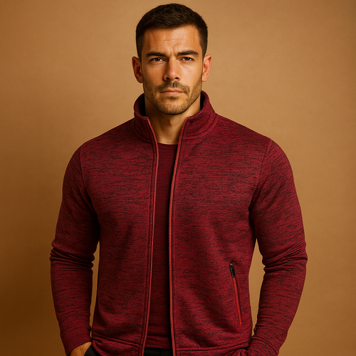 Cardigan zippé pour hommes | Alltags-Layer avec style propre et moderne