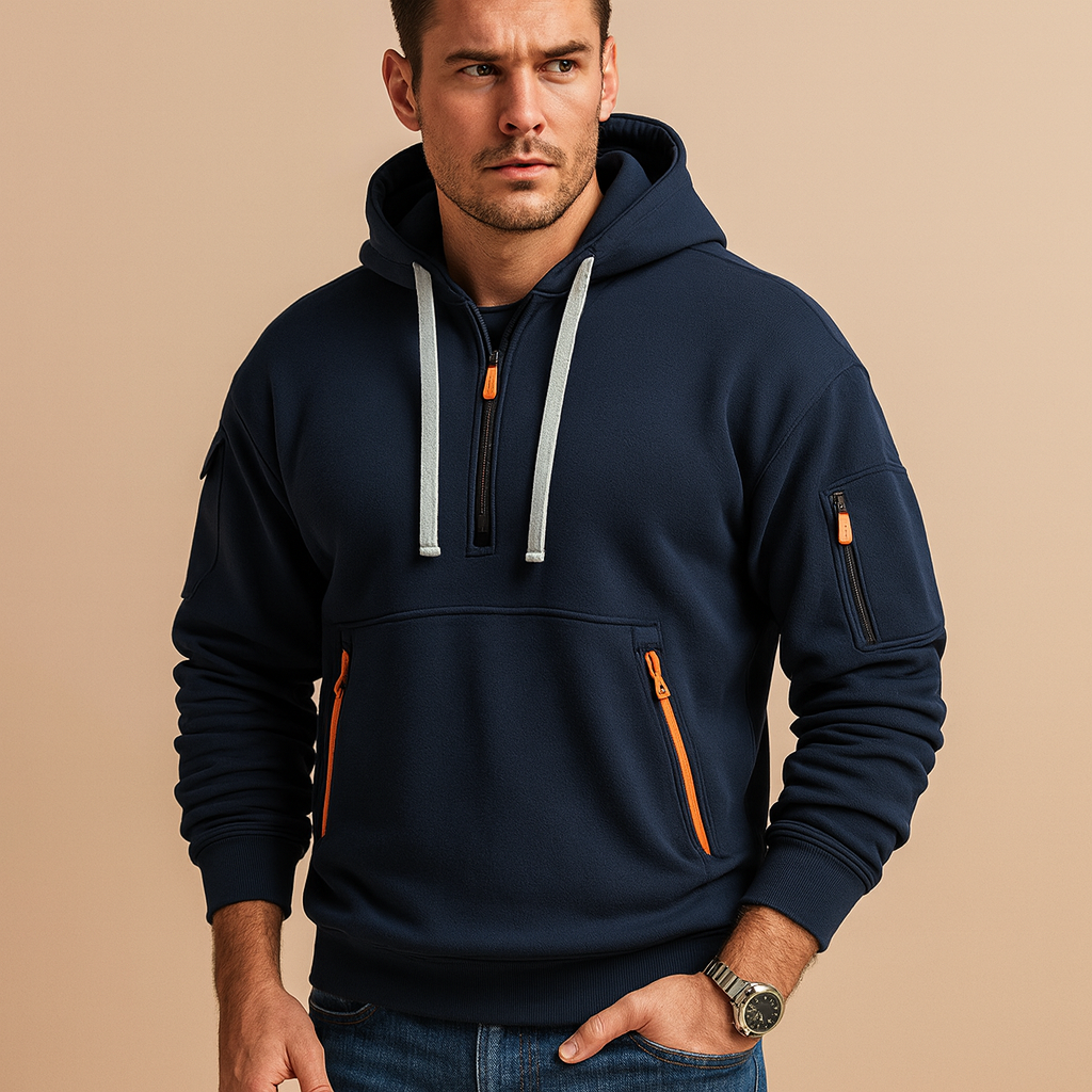 Herren Pullover Hoodie mit Kapuze – Weiches Baumwollmischung Sweatshirt für den Alltag