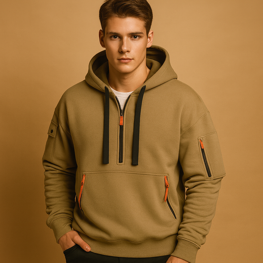 Pull à capuche pour hommes avec Kap – Zachte Katoenmix Sweatshirt voor Dagelijks Gebruik