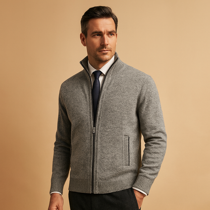 Cardigan zippé pour hommes avec Schnitt moderne