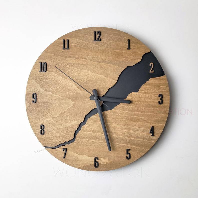 Luxuriöse Holz-Wanduhr – Nuvoro