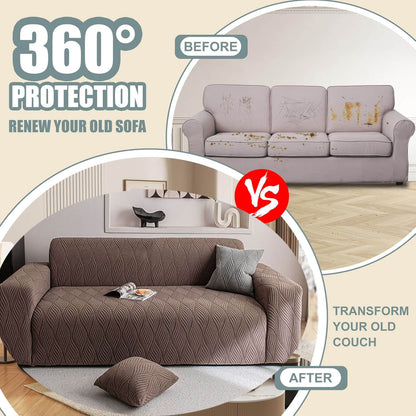 Washable Sofa Cover Slipcover Protector with Non-Slip Foam for Couch
