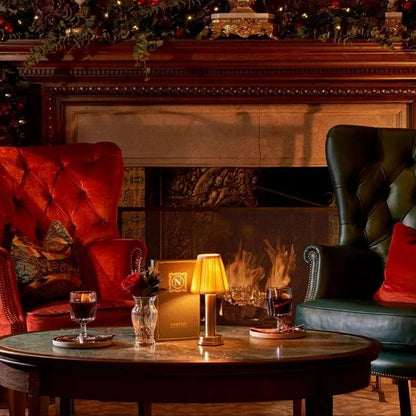 Vintage Brass Table Lamp with LED | Retro Style Lighting for Home