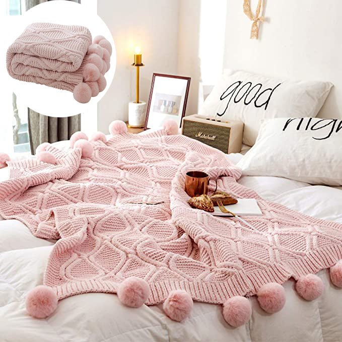 Super Soft Icelandic Wool Throw Blanket for Sofa, Couch, Bed (51"x59")