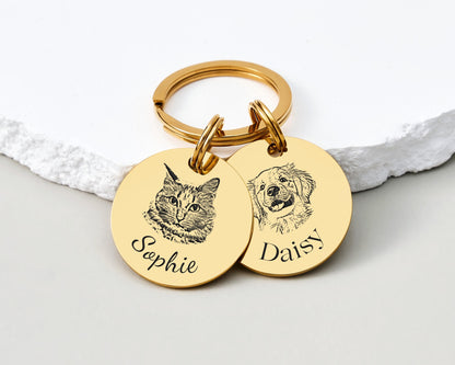 Engraved Pet Portrait Keychain — crafted for everyday quality.