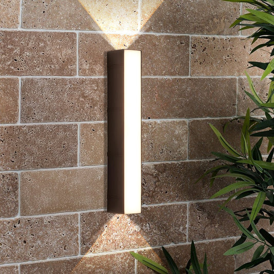 Applique murale extérieure moderne à LED avec éclairage indirect pour jardin et terrasse