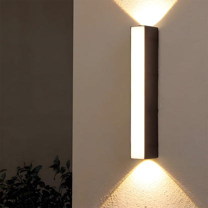 Applique murale extérieure moderne à LED avec éclairage indirect pour jardin et terrasse