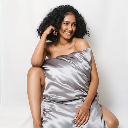 Ensemble de deux taies d'oreiller en soie pour la peau et les cheveux, hypoallergéniques