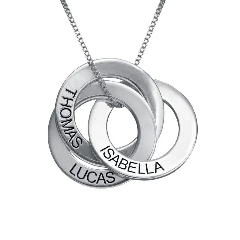 Collier Mabel - Cercles prénom entrelacés — conçu pour une qualité au quotidien.