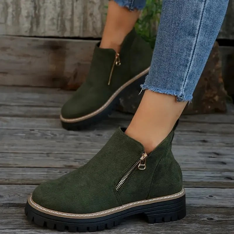 Gouden Enkellaarzen Dames avec Rits | Tendance Schoenen Online Kopen