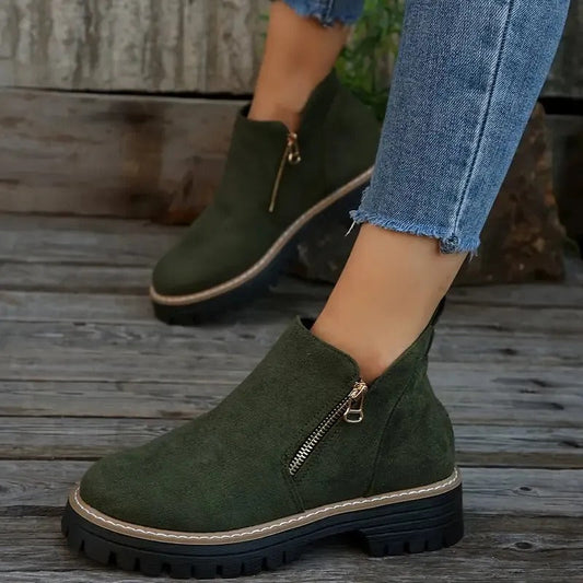 Gouden Enkellaarzen Dames avec Rits | Tendance Schoenen Online Kopen