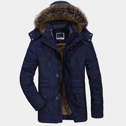 Parka d'hiver pour hommes avec fourrure - Style chaud, à bretelles et sans manches