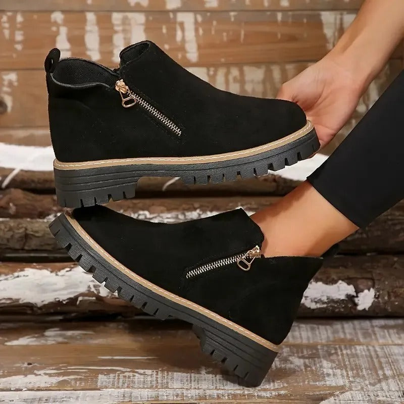 Gouden Enkellaarzen Dames avec Rits | Tendance Schoenen Online Kopen