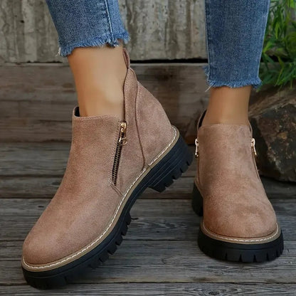 Gouden Enkellaarzen Dames avec Rits | Tendance Schoenen Online Kopen