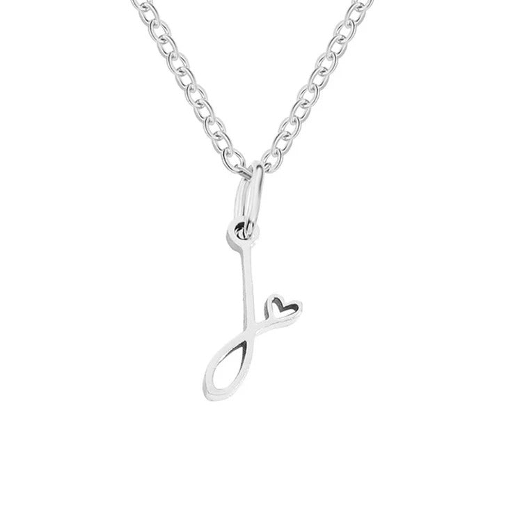 Skyla - Letter Heart Necklace — made with care and attention to detail.