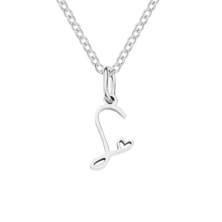 Skyla - Letter Heart Necklace — made with care and attention to detail.