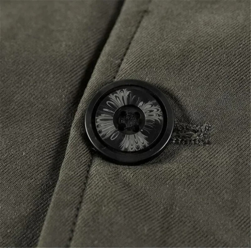 Parka d'hiver pour hommes avec fourrure - Style chaud, à bretelles et sans manches