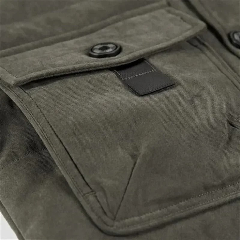 Parka d'hiver pour hommes avec fourrure - Style chaud, à bretelles et sans manches