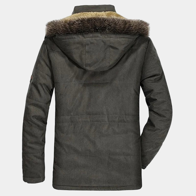 Parka d'hiver pour hommes avec fourrure - Style chaud, à bretelles et sans manches