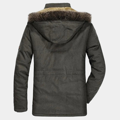Parka d'hiver pour hommes avec fourrure - Style chaud, à bretelles et sans manches