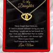 Emily - 'To My Daughter' Interlocking Gold Heart Necklace — bringing modern charm to your space.