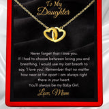 Emily - 'To My Daughter' Interlocking Gold Heart Necklace — bringing modern charm to your space.