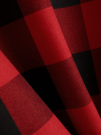 Herren Flanellhemd mit Kapuze – Fleece-Futter Karoshemd