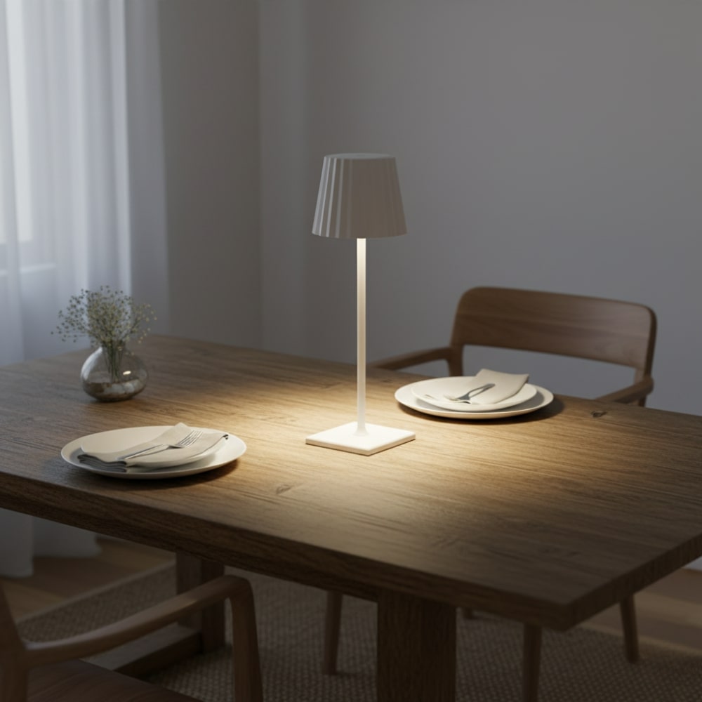 Kabellampe | Lampe für das Wohnzimmer | Moderne Tischleuchte mit Akku | VelaLume