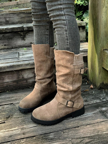 Femme Mid-Calf Cowboy Laarzen | Bottes tendance et confortables