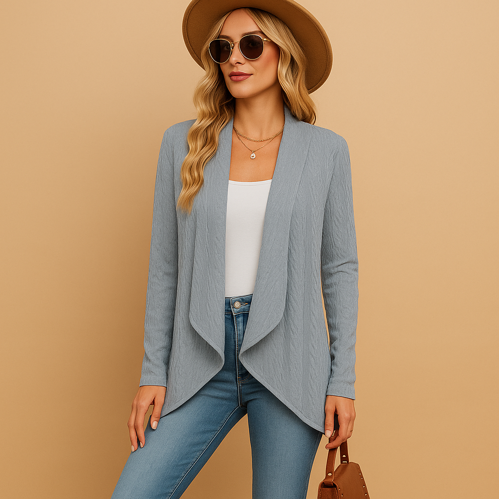 Lange Gebreide Cardigan voor Vrouwen – Elegant en Veelzijdig Laag