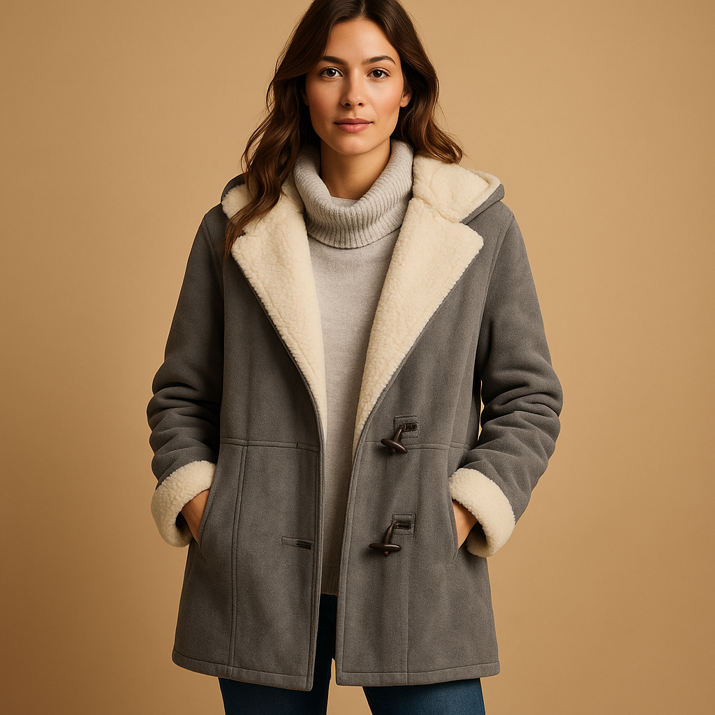 Damen Langer Cardigan mit Kapuze – Weich & Warm