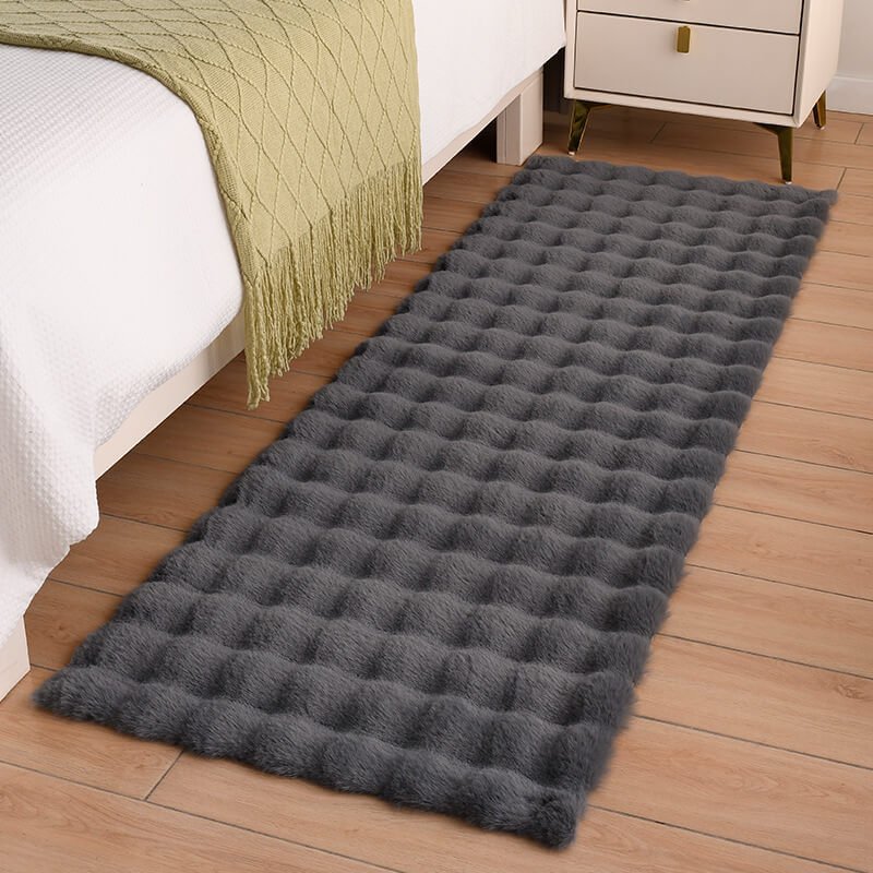 Grand tapis en fausse peau de mouton pour salon - Décoration intérieure douce et moelleuse