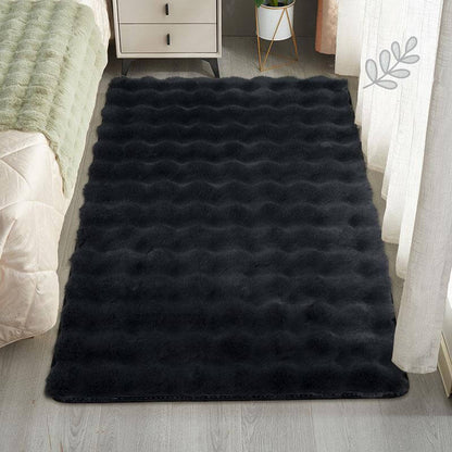 Grand tapis en fausse peau de mouton pour salon - Décoration intérieure douce et moelleuse