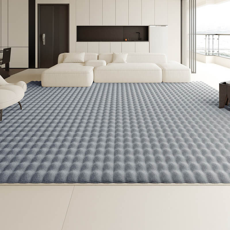 Grand tapis en fausse peau de mouton pour salon - Décoration intérieure douce et moelleuse