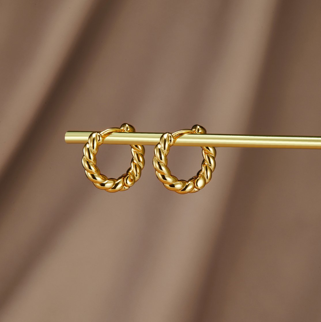 Madeline - Gold Twist Earrings — designed to inspire your lifestyle.
